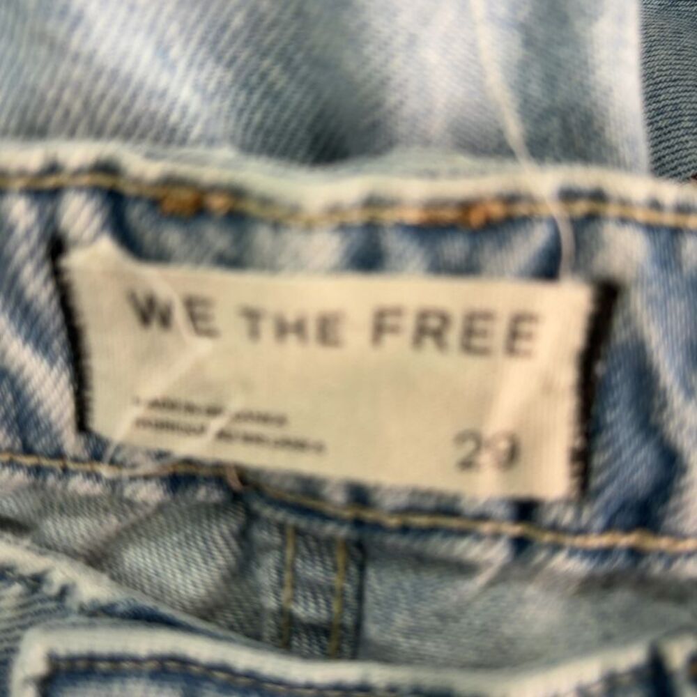 Free People Light Wash Straight-Leg Jeans with Colorful Sea-Life Appliqués - Picture 3 of 3